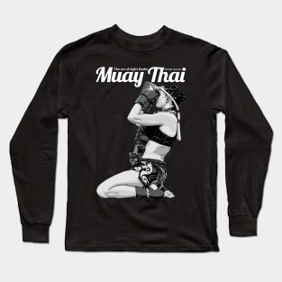 Muay Thai Girl Fight Back Long Sleeve T-Shirt